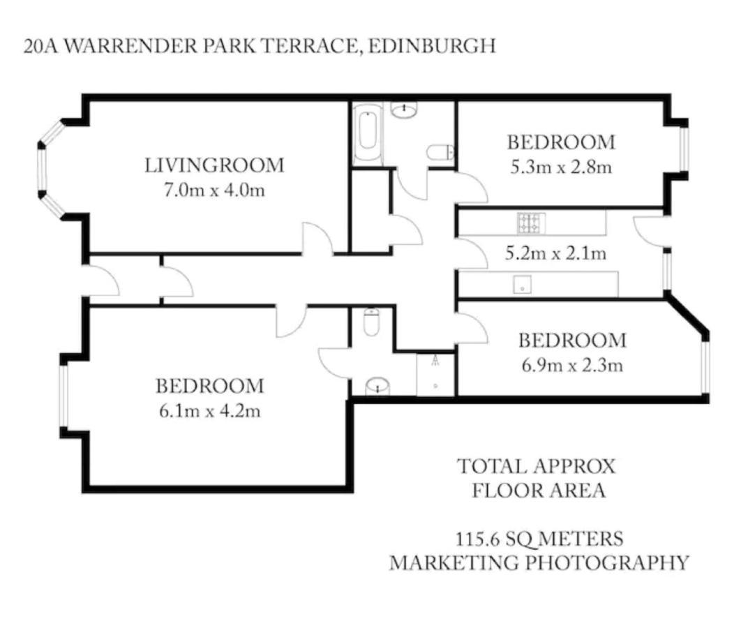 Special Basement Apartment Close To The Meadows เอดินบะระ ภายนอก รูปภาพ